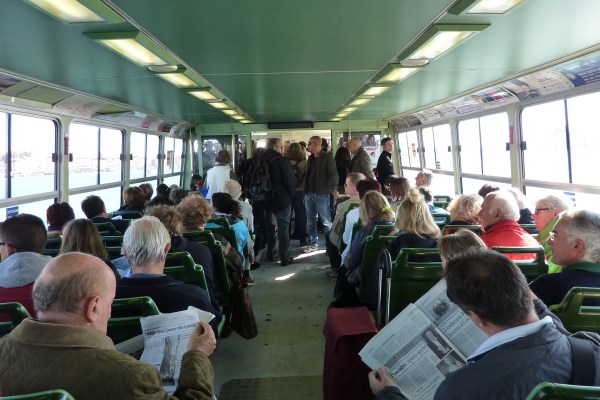 Inside of a vaperetto