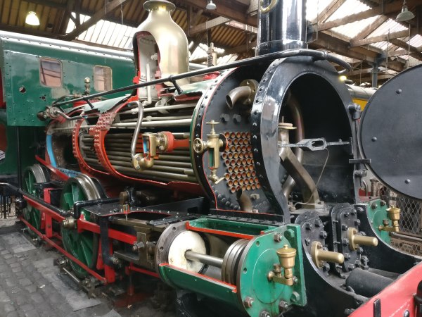 Inside a steam engine