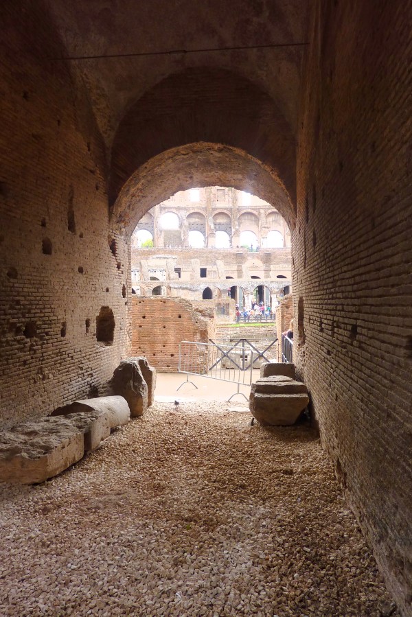 Looking into the coliseum