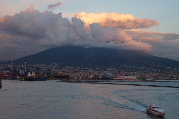 Vesuvius in the clouds